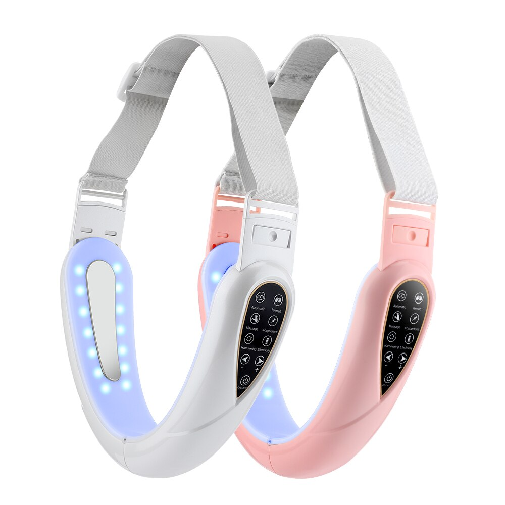 Appareil de beauté lifting du visage en V, 5 couleurs, LED photon, remodelage du double ruisseau, bandage amincissant pour le visage, ceinture de levage AI0001