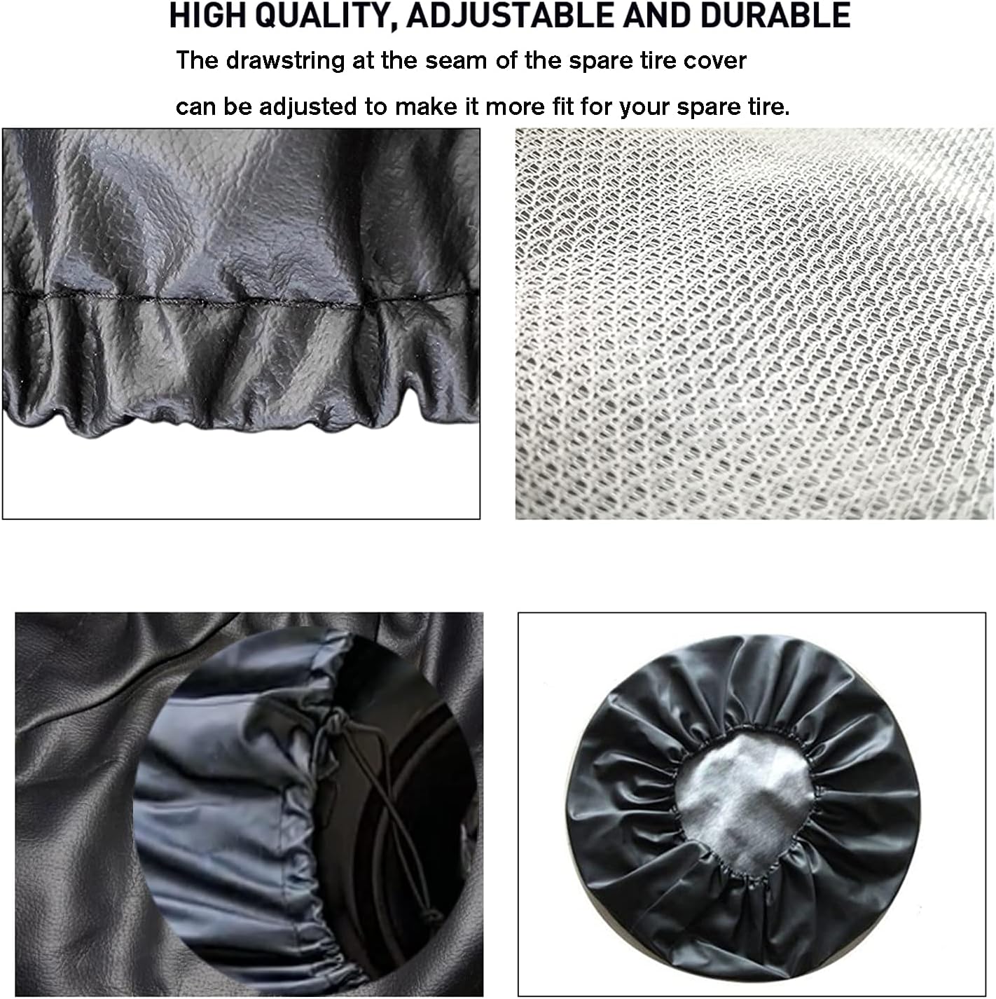 Juste de protection en polyester imperméable contre la poussière pour SUV, Jeep, montres, remorque, camion, housses de protection contre la poussière (16 po de diamètre) AI0001 – Image 2