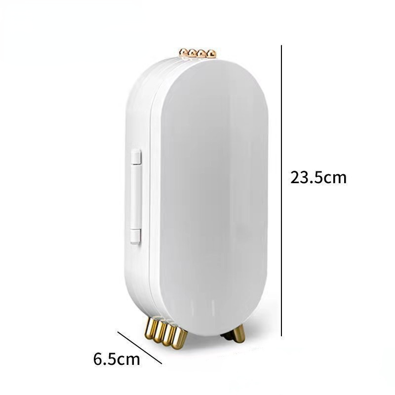 Conteneur de rangement en plastique miroir pour femme, boîte à bijoux pliable, boucles d'oreilles, collier, bague, rangement de bureau, T1 AI0001 – Image 2
