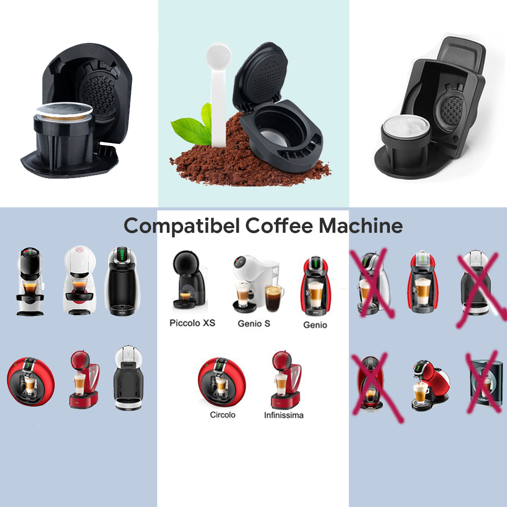 ICafilas – Capsules réutilisables originales pour Dolce Gusto, pour Machine PICCOLO XS/Genio S, pour Nespresso AI0001 – Image 2