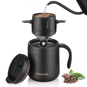 Cafetière portable pliable en acier inoxydable, filtre à café, porte-thé goutte à goutte, réutilisable, sans papier, verser sur le goutteur de café AI0001