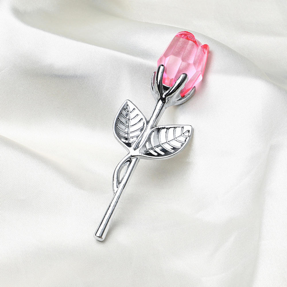 Fleur de rose artificielle en verre de cristal pour petite amie, argent, or, cadeau de la Saint-Valentin, cadeau de mariage pour invité, le plus récent AI0001 – Image 4