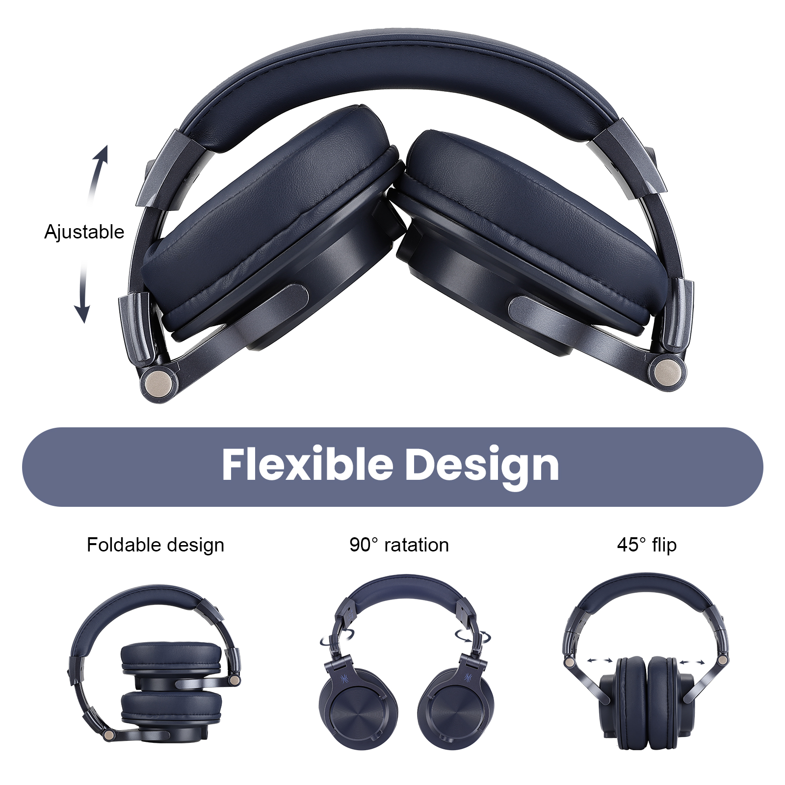 Casque filaire Oneodio-A71 Studio DJ, casque supra-auriculaire avec micro, stéréo Hi-Res moniteur statique sauna téléphone pour ordinateur téléphone AI0001 – Image 3