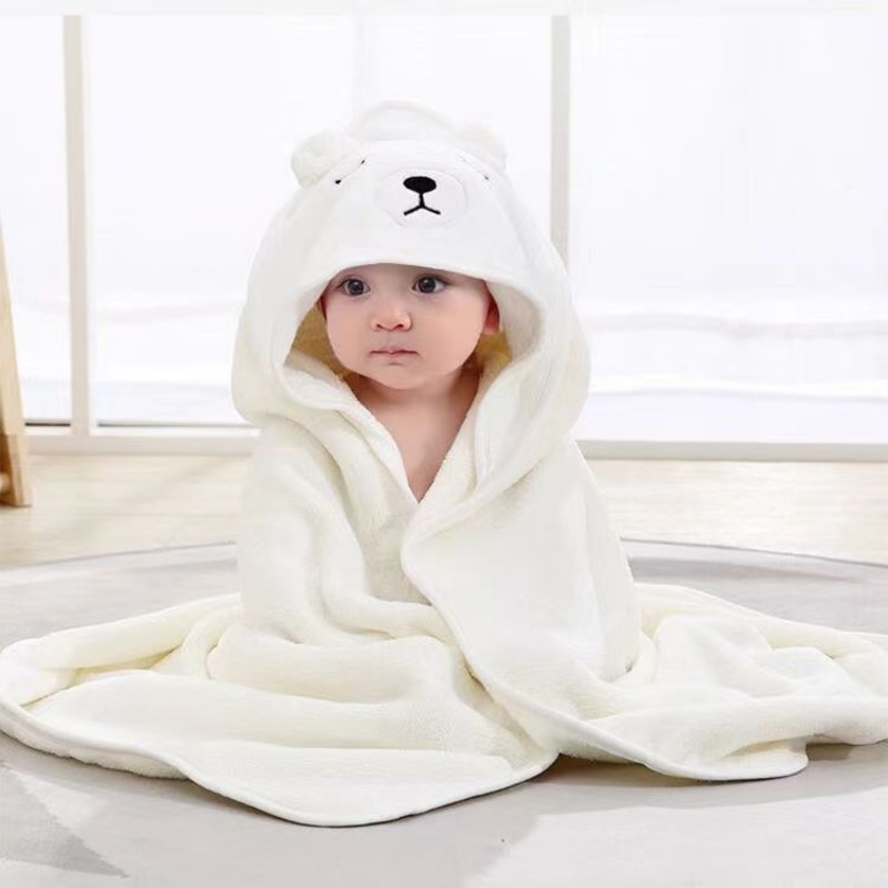Peignoir à Capuche en Velours pour Bébé, Serviette de Bain pour Nouveau-Né, Emmaillotage, Haute Qualité, Automne AI0001 – Image 5