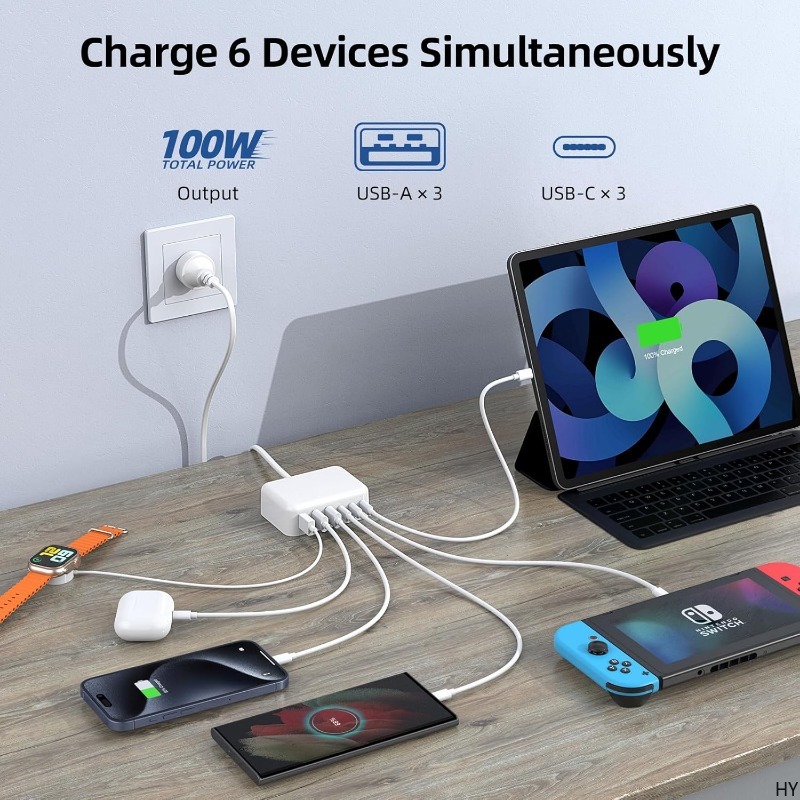 Chargeur rapide USB C, chargement portable, 100W AI0001 – Image 3
