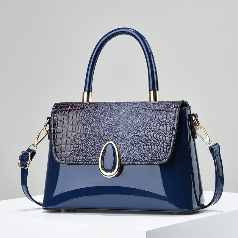 Sac à bandoulière en cuir brillant pour femme, sac à main à rabat décontracté pour femme, sac à main à la mode, initié par ChimLady AI0001 – Image 2