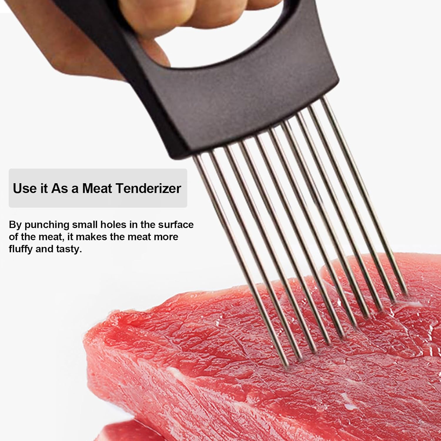 Onion Holder for Slicing Vegetable Cutter for Potato and Tomato Eggs Food Slicer Assistant Tool for Slicing Fruit Lemon and Meat AI0001 – Image 4