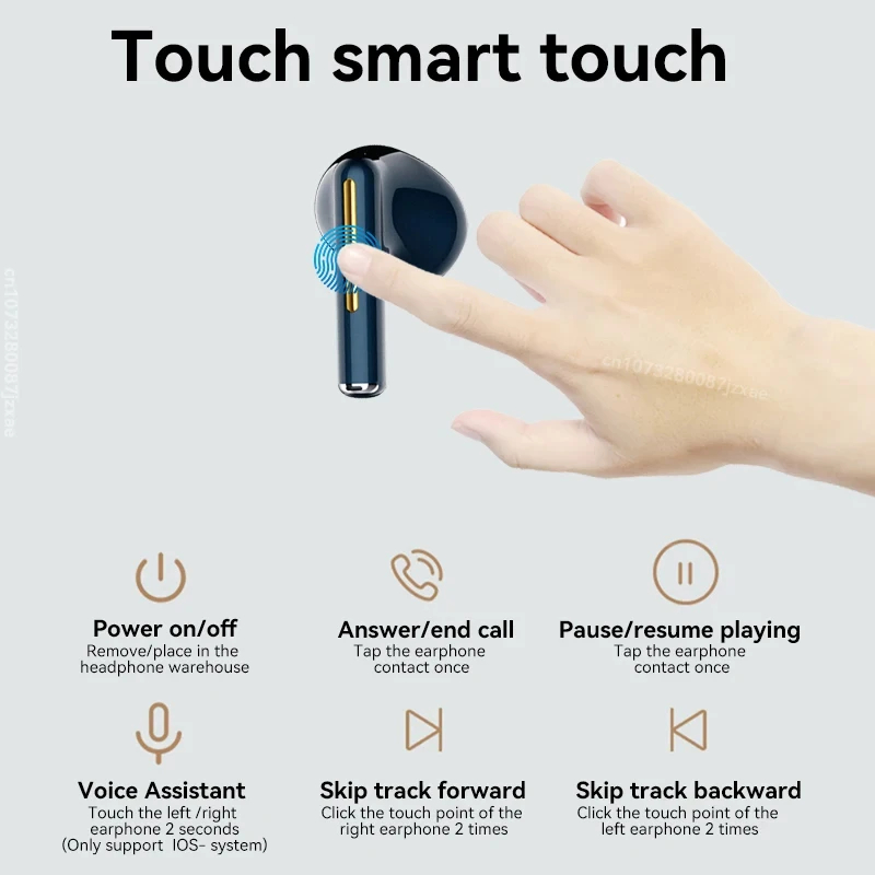 Xiaomi-Casque sans fil Bluetooth H6 avec contrôle tactile, casque antibruit, écouteur, microphone, appel, HiFi AI0001 – Image 6