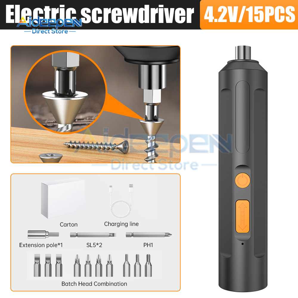 Mini tournevis électrique sans fil, perceuse électrique aste, démontage multifonction, outils de réparation de couple, mini perceuse, outil électrique AI0001 – Image 2