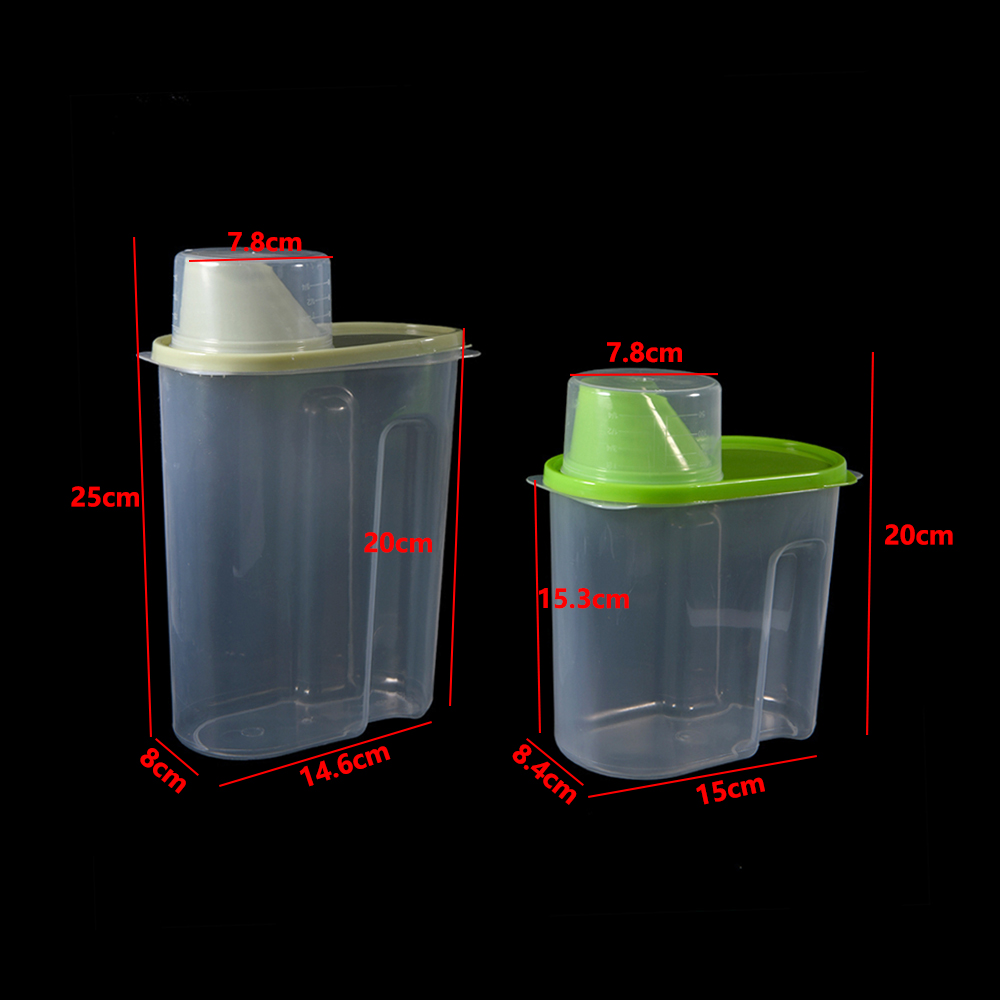 Boîte de conservation des aliments en plastique, ensemble de conteneurs transparents en plastique, bouteille de rangement de cuisine, peut sécher les céréales AI0001 – Image 2