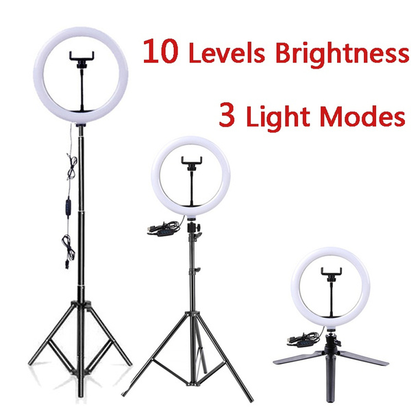 Anneau lumineux Led avec trépied, 26 Cm, pour Support Mobile, pince de Studio, Selfie, jante pour photographie, éclairage Ring Rong Lite AI0001 – Image 5