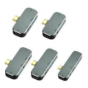 Airies d'extension de type C vers 3.5 PD100W, répartiteur compatible HDMI, USB 3.0, USB 2.0, USB 3.1 AI0001