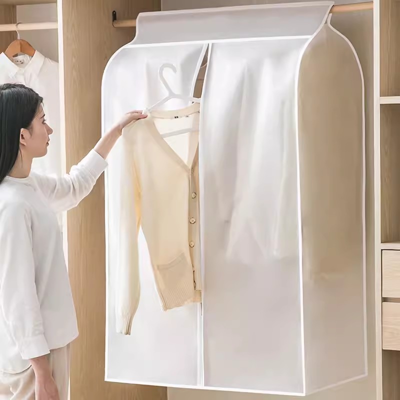 Juste anti-poussière transparente pour vêtements, housse anti-poussière pour vêtements, imperméable, rangement de garde-robe AI0001 – Image 6
