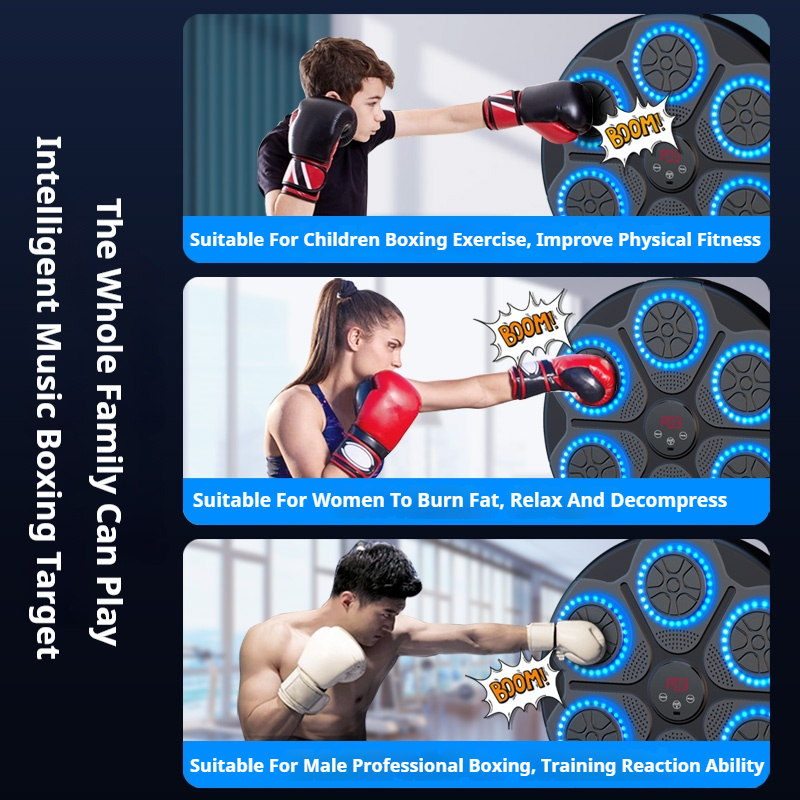 Machine de boxe murale Bluetooth intelligente, musique, entraîneur de boxe, salle de sport à domicile, cible électronique, équipement de poinçonnage, nouveau AI0001 – Image 5