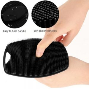 Brosse en silicone souple pour le nettoyage du corps, brosse expansive pour frotter le dos, épurateur, douche, massage doux, fournitures de bain, 1 pièce AI0001