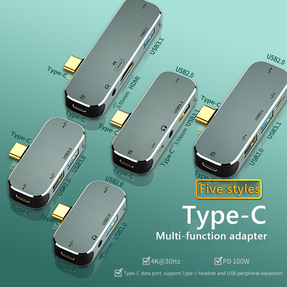 Airies d'extension de type C vers 3.5 PD100W, répartiteur compatible HDMI, USB 3.0, USB 2.0, USB 3.1 AI0001 – Image 6