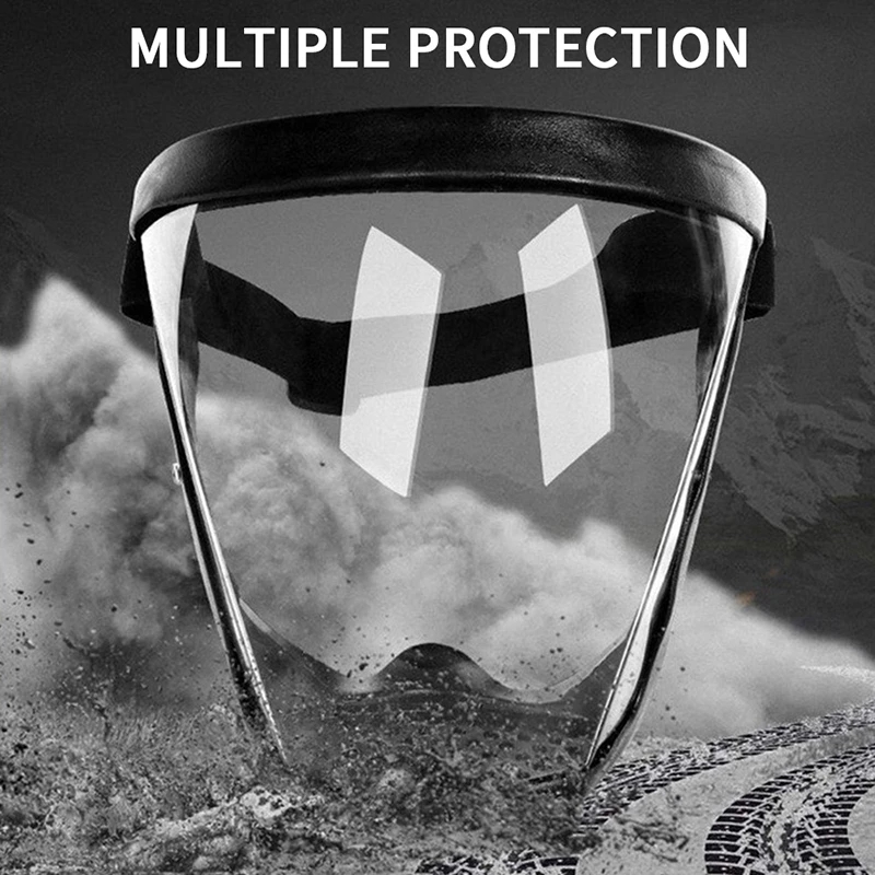 Masque anti-buée et anti-poussière réutilisable transparent, écran facial complet, lunettes de sécurité HD, protection de cuisine, masque anti-éclaboussures avec livre AI0001 – Image 6