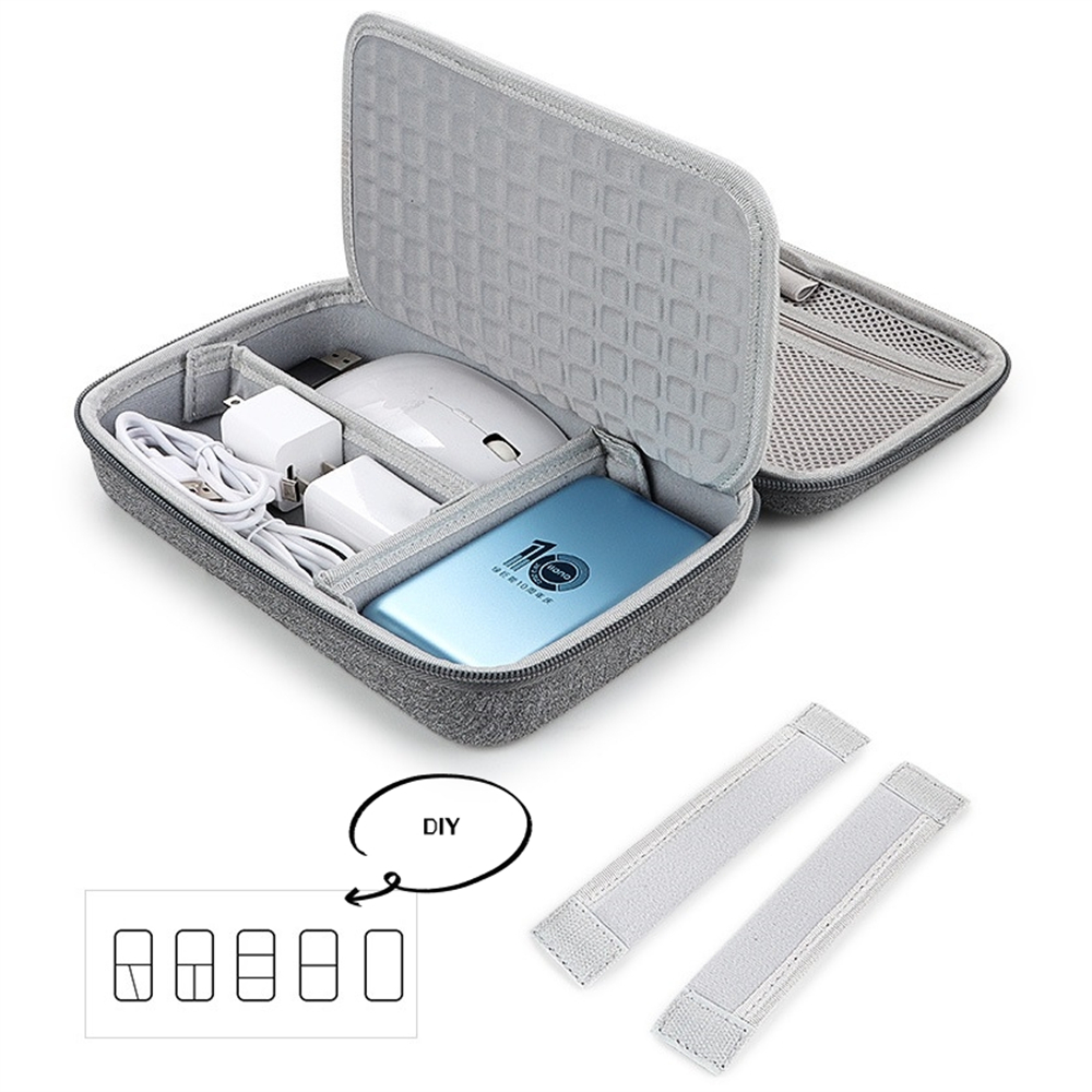 Sac de rangement portable de grande capacité, accessoires électroniques de voyage, tablette, disque dur, câble, airbag oligduricrust AI0001 – Image 5
