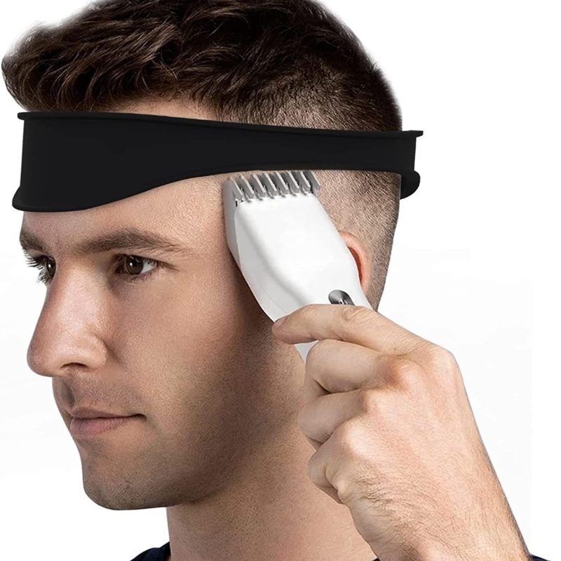 Tondeuse à cheveux en silicone incurvée réglable, modèle de tête de tondeuse à cheveux bricolage, outils de coupe de cheveux à deux agents AI0001
