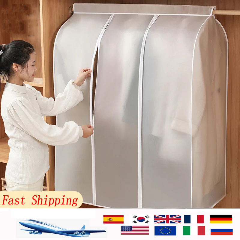 Juste anti-poussière transparente pour vêtements, housse anti-poussière pour vêtements, imperméable, rangement de garde-robe AI0001