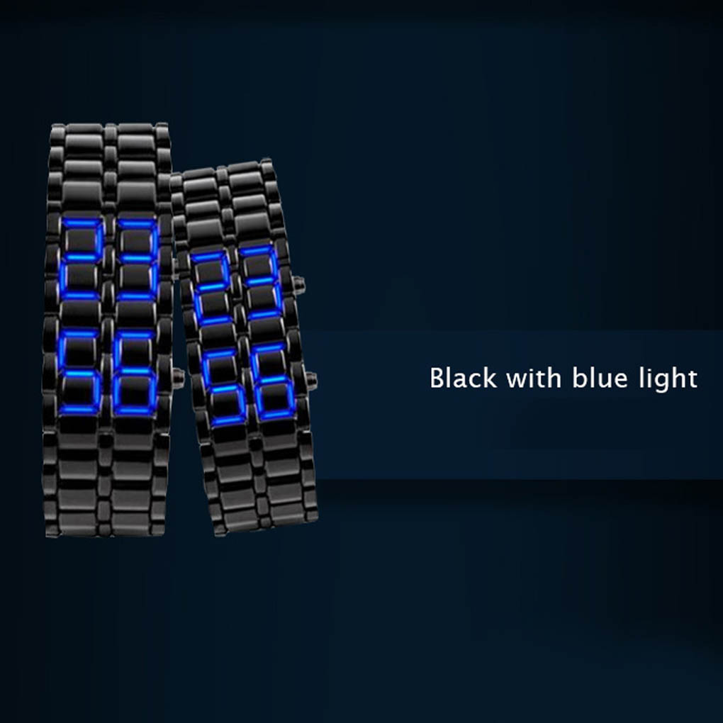 Montre-bracelet numérique LED sans visage pour hommes, lave, style rétro, horloge à main, bracelet, couple amoureux, complet JORed AI0001 – Image 5