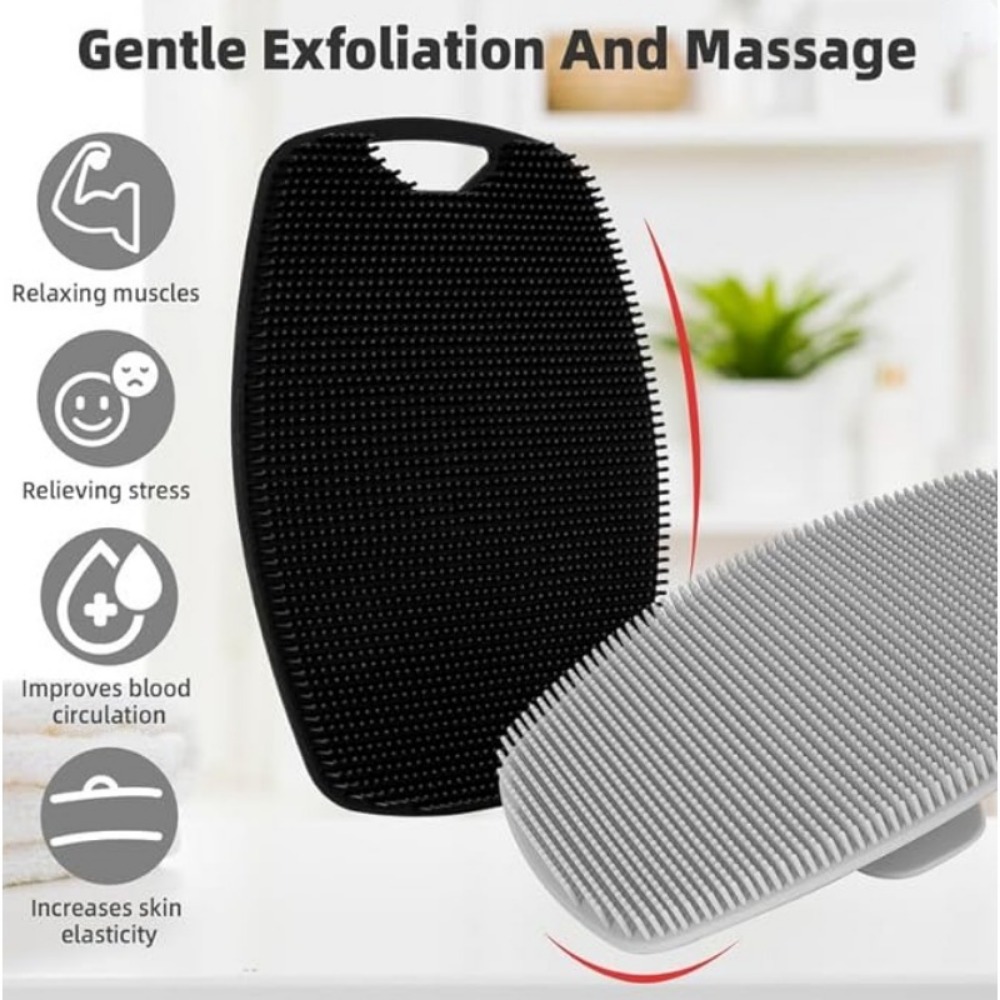 Brosse en silicone souple pour le nettoyage du corps, brosse expansive pour frotter le dos, épurateur, douche, massage doux, fournitures de bain, 1 pièce AI0001 – Image 5