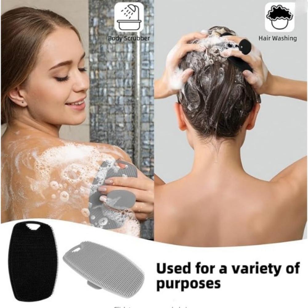 Brosse en silicone souple pour le nettoyage du corps, brosse expansive pour frotter le dos, épurateur, douche, massage doux, fournitures de bain, 1 pièce AI0001 – Image 4