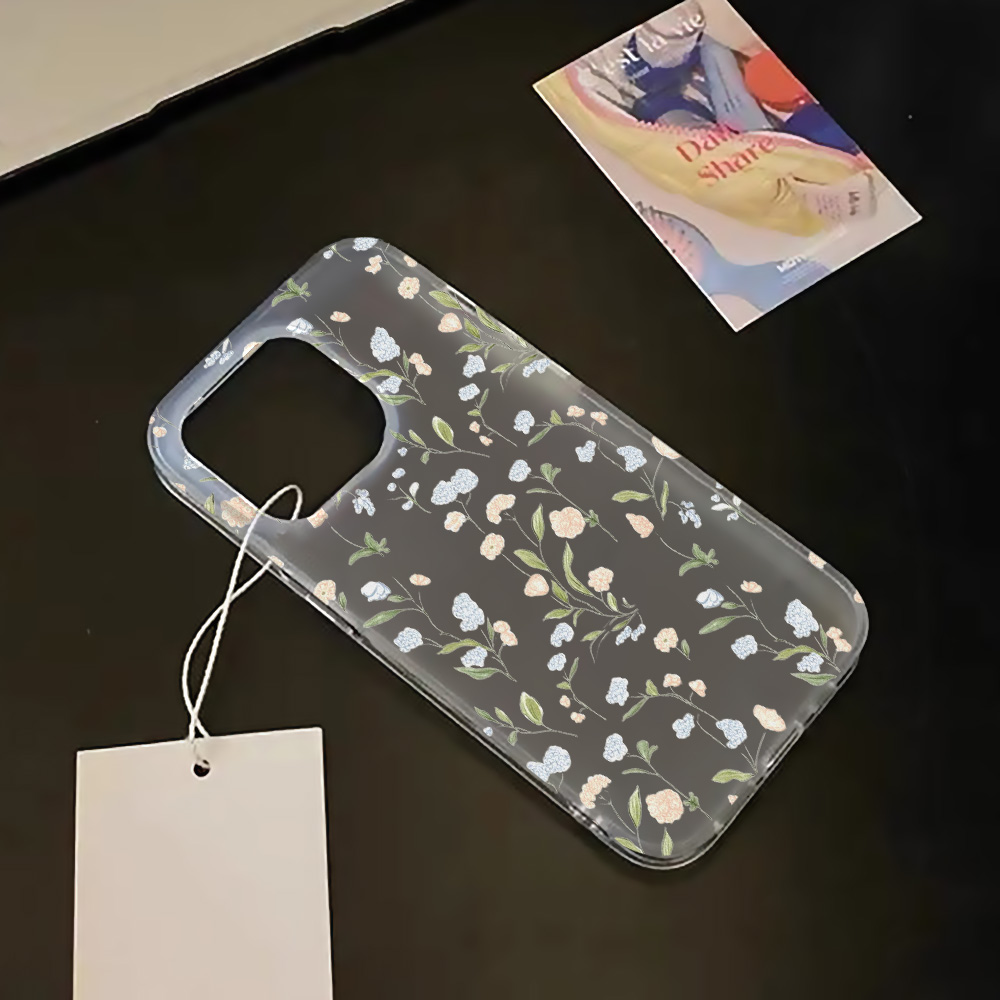 Coque de fleurs de luxe pour iPhone, étuis souples, housses de protection, 15 Pro Max, 11, 14 Pro Max, 12, 13 Mini, 16 Plus, 256 AI0001 – Image 2