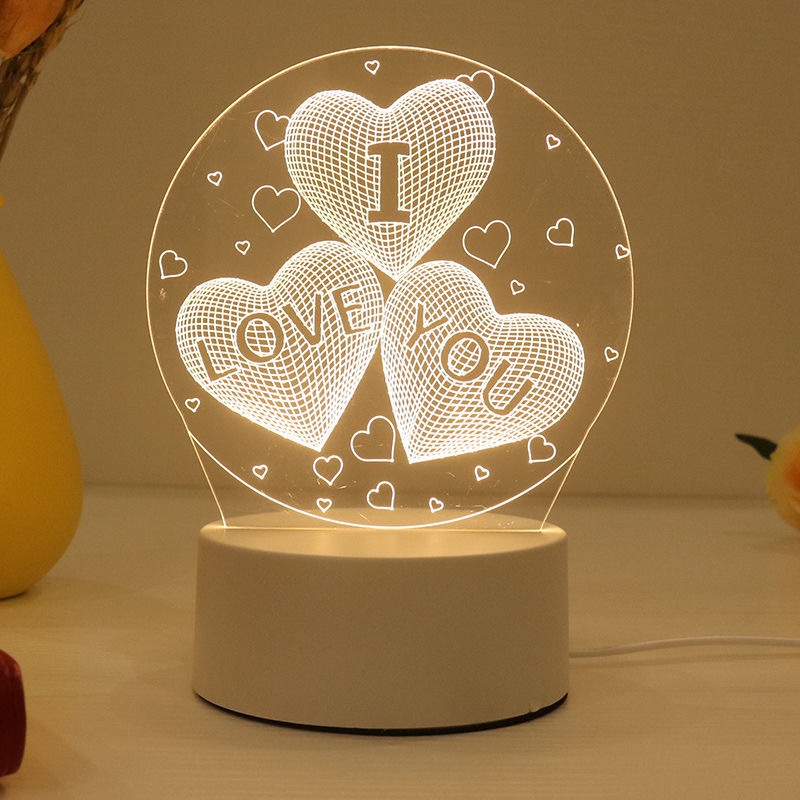 Veilleuse USB 3D de la tour Eiffel, grande roue, château, décoration de la maison, cadeau d'anniversaire pour petite amie, ornement de Noël, fête de Léon AI0001 – Image 3