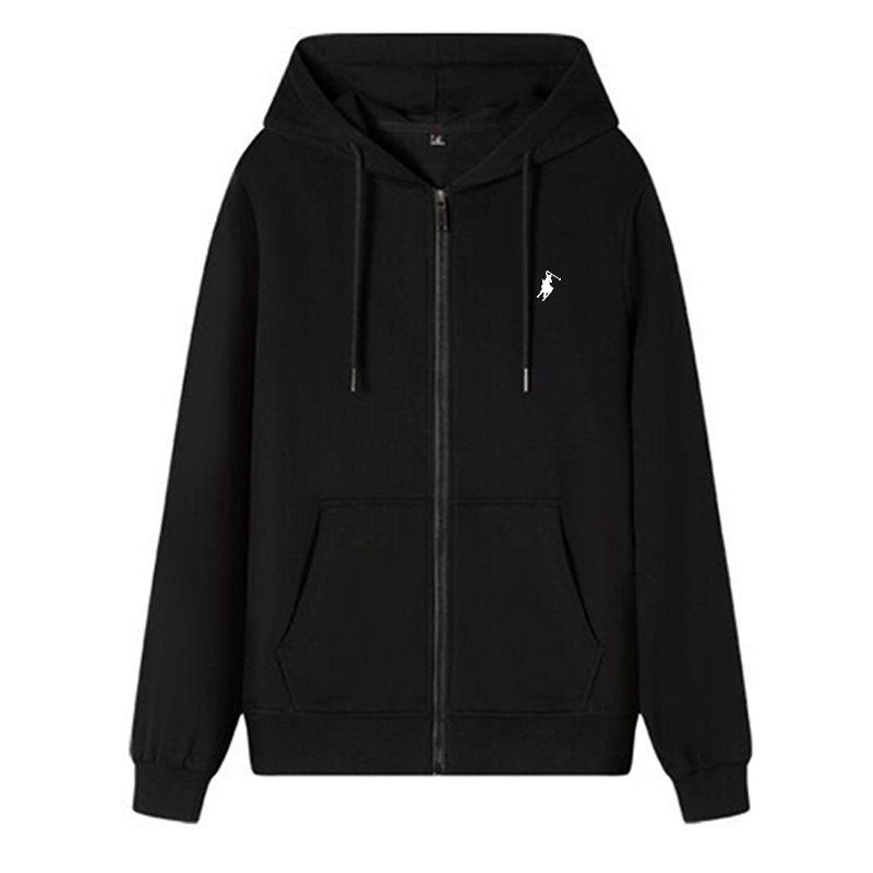 Sweat à Capuche à Manches sulfpour Homme, Fermeture à Glissière avec Cordon de Serrage, Couleur Unie, Décontracté, Sportif, 2024 AI0001 – Image 2