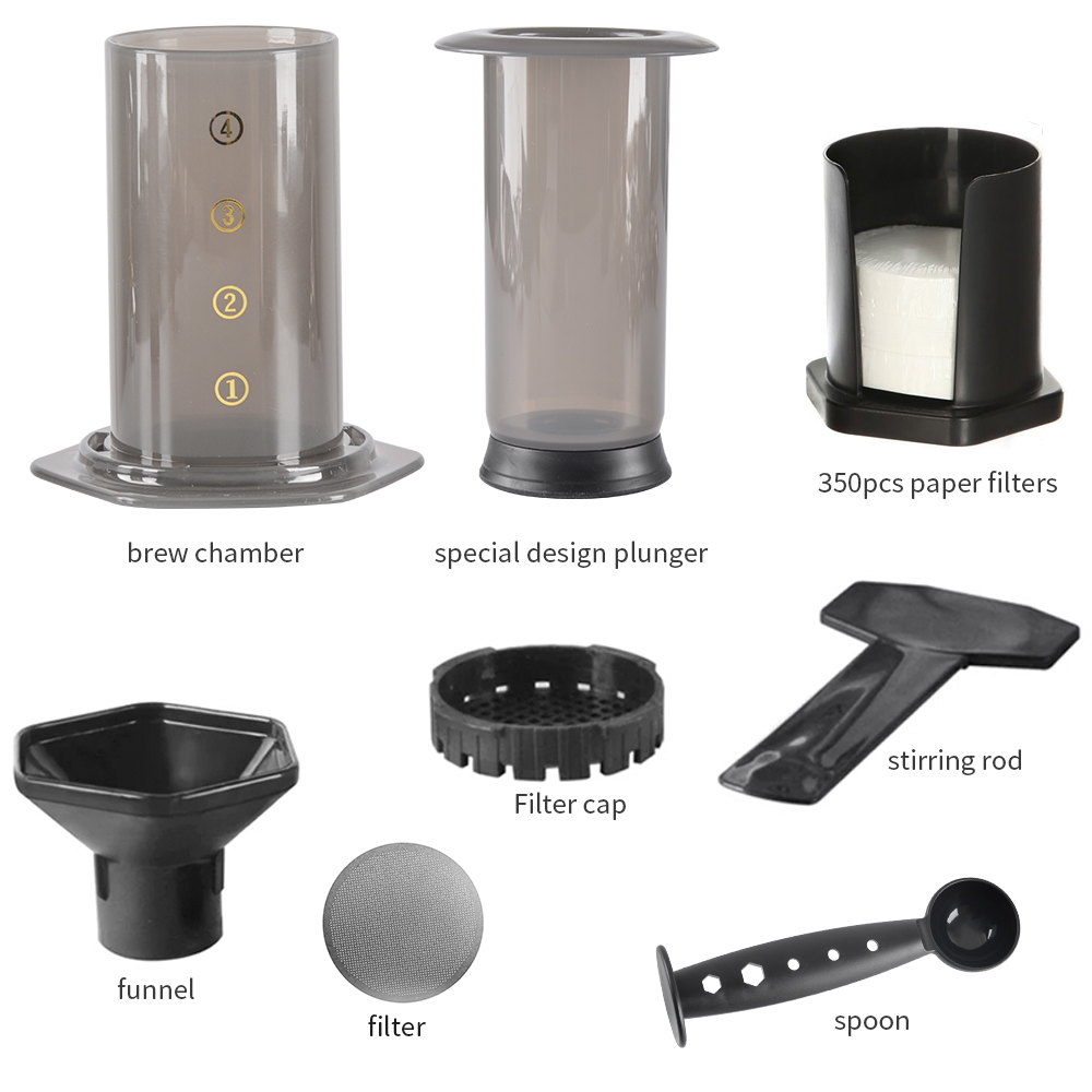 CAFEBiens Y-Cafetière expresso portable, cafetière à pression française pour Aeropress 73 Airpress, kit de papier filtre AI0001 – Image 5