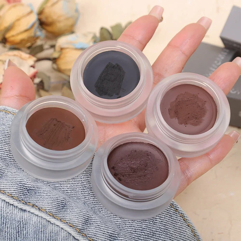 Eyeliner à séchage rapide avec pinceau, crème gel pour les yeux, imperméable, longue durée, noir, marron, facile à porter, cosmétique coréen, 256 AI0001 – Image 3