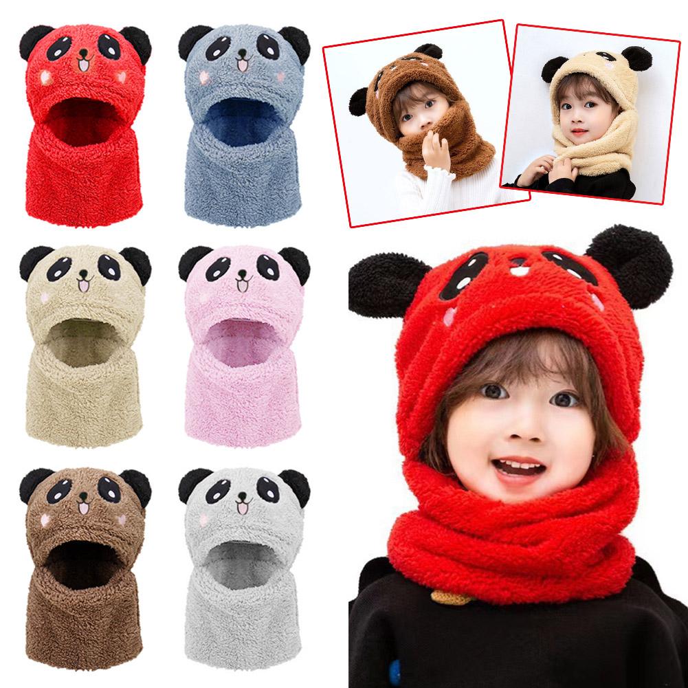 Chapeaux coupe-vent de dessin animé pour enfants, double couche, couvre-visage, laine, protection des oreilles, garçons, filles, mode, mignon, automne, hiver, B2J8 AI0001
