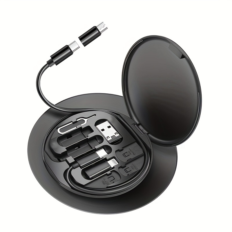 Boîte de rangement multifonctionnelle pour câble de données USB, adaptateur de charge multi USB, kit de câble USB vers type C AI0001