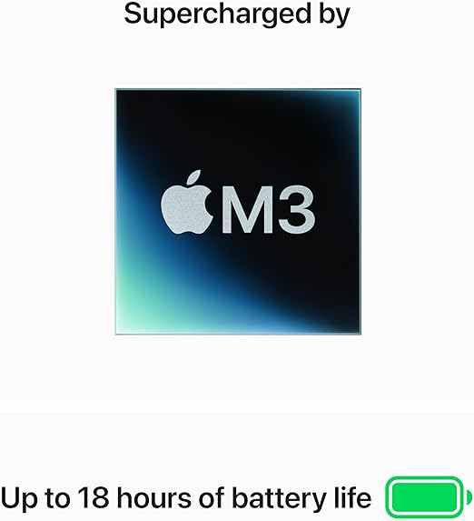 Apple MacBook Air 2024 (13 pouces, puce Apple M3 avec processeur 8 cœurs et GPU 8 cœurs, 16 Go de mémoire unifiée, 256 Go) - Minuit EXPZD0025 – Image 4