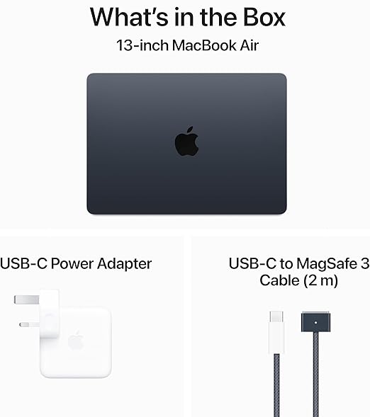 Apple MacBook Air 2024 (13 pouces, puce Apple M3 avec processeur 8 cœurs et GPU 8 cœurs, 16 Go de mémoire unifiée, 256 Go) - Minuit EXPZD0025 – Image 2