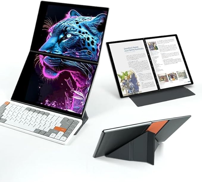 Clavier Bluetooth pour ordinateur portable à double écran (Intel Celeron N100, 16 Go de RAM, 512 Go de SSD). 10,95 pouces + 10,95 pouces, Gris DS1 EXPZD0025 – Image 3