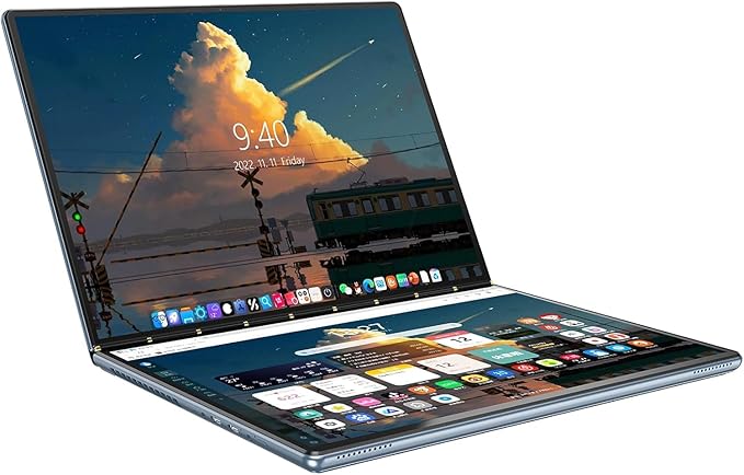 Clavier Bluetooth pour ordinateur portable à double écran (Intel Celeron N100, 16 Go de RAM, 512 Go de SSD). 10,95 pouces + 10,95 pouces, Gris DS1 EXPZD0025 – Image 2