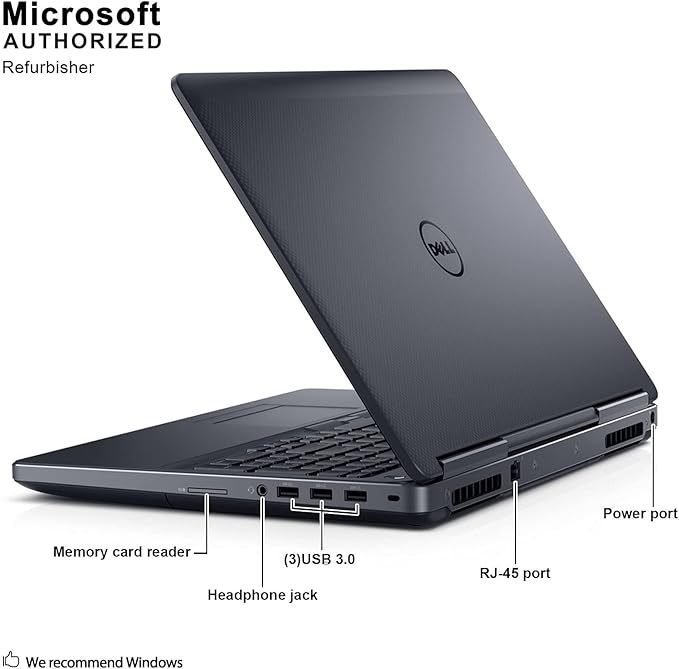 Dell Precision 7510 Ordinateur portable 15,0", Core i7-6820HQ, 2,7 GHz, 16 Go, SSD, 512 Go, Windows 10 Pro 64bit, Webcam EXPZD0025 – Image 4