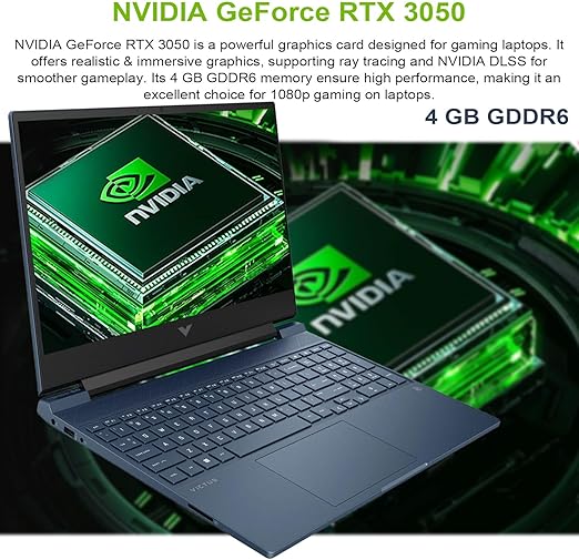 Ordinateur portable de jeu HP Victus 15.6 i5, 15,6" FHD 1920x1080 144Hz, Intel Core i5-12450H, NVIDIA GeForce RTX 3050, 32 Go de RAM, SSD de 1 To, Ko rétroéclairé, pavé tactile, lecteur de carte SD EXPZD0025 – Image 2
