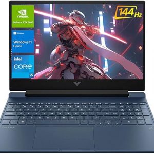 Ordinateur portable de jeu HP Victus 15.6 i5, 15,6" FHD 1920x1080 144Hz, Intel Core i5-12450H, NVIDIA GeForce RTX 3050, 32 Go de RAM, SSD de 1 To, Ko rétroéclairé, pavé tactile, lecteur de carte SD EXPZD0025