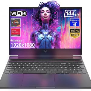 Ordinateur portable de jeu HP Victus 15,6 po FHD 144 Hz, AMD Ryzen 5-7535HS, AMD Radeon RX 6550M (Beats RTX 2050), clavier rétroéclairé, Windows 11 Famille, avec tissu (16 Go de RAM | SSD PCIe de 512 Go) EXPZD0025