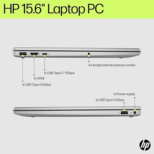 Ordinateur portable HP 15-fc0011ne, FHD de 15,6 pouces, AMD Ryzen™ 7 7730U, 16 Go de RAM, SSD de 512 Go, carte graphique AMD Radeon™, Windows 11 Famille, KB en/ar, argent naturel - EXPZD0025 – Image 6