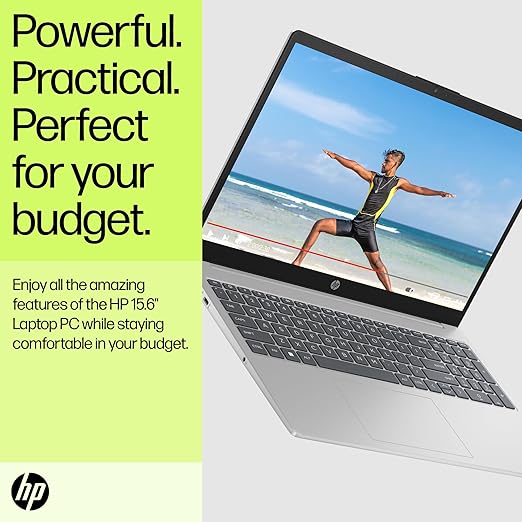 Ordinateur portable HP 15-fc0011ne, FHD de 15,6 pouces, AMD Ryzen™ 7 7730U, 16 Go de RAM, SSD de 512 Go, carte graphique AMD Radeon™, Windows 11 Famille, KB en/ar, argent naturel - EXPZD0025 – Image 3