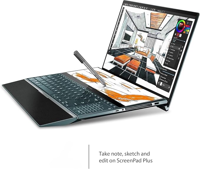 Ordinateur portable (Intel Xeon W-10855M, 16 Go de RAM, 512 Go de SSD), 16 pouces +14 pouces, Windows11, « Stylet non inclus », noir EXPZD0025 – Image 5